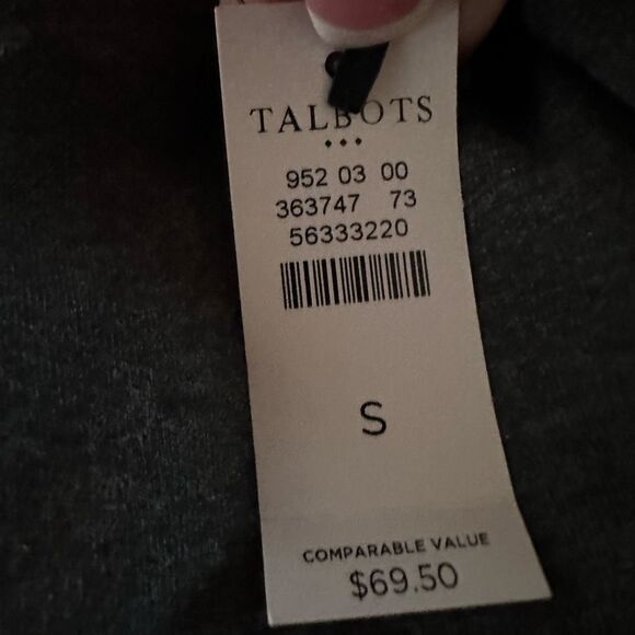 T By Talbots $70 Women Gray Stretch Knit Pull On Straight Ankle Pants small NEW - Picture 7 of 7
